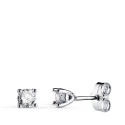 18K PENDIENTES ORO BLANCO DIAMANTES LABORATORIO TALLA BRILLANTE 4MM 0,400 QTS. VS2-G. 4X4 MM CIERRE PRESION
