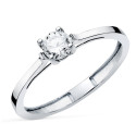18K SOLITARIO ORO BLANCO 4 GARRAS CON DIAMANTE LABORATORIO 0,30 QTES. G - VS1