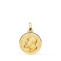 18K MEDALLA ORO AMARILLO PADRE PIO CON BISEL Y MATIZADA. MEDIDA: 16 MM 18K MEDALLA ORO AMARILLO PADRE PIO CON BISEL Y MATIZADA. MEDIDA: 16 MM