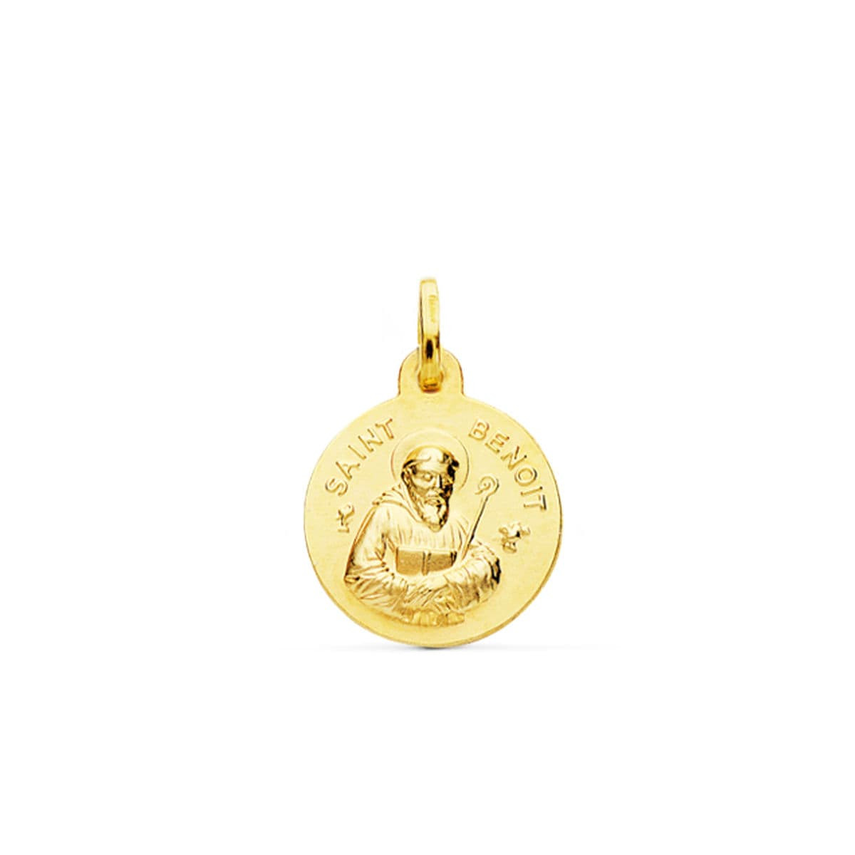 18K MEDALLA ORO AMARILLO SAINT BENOIT 16 MM