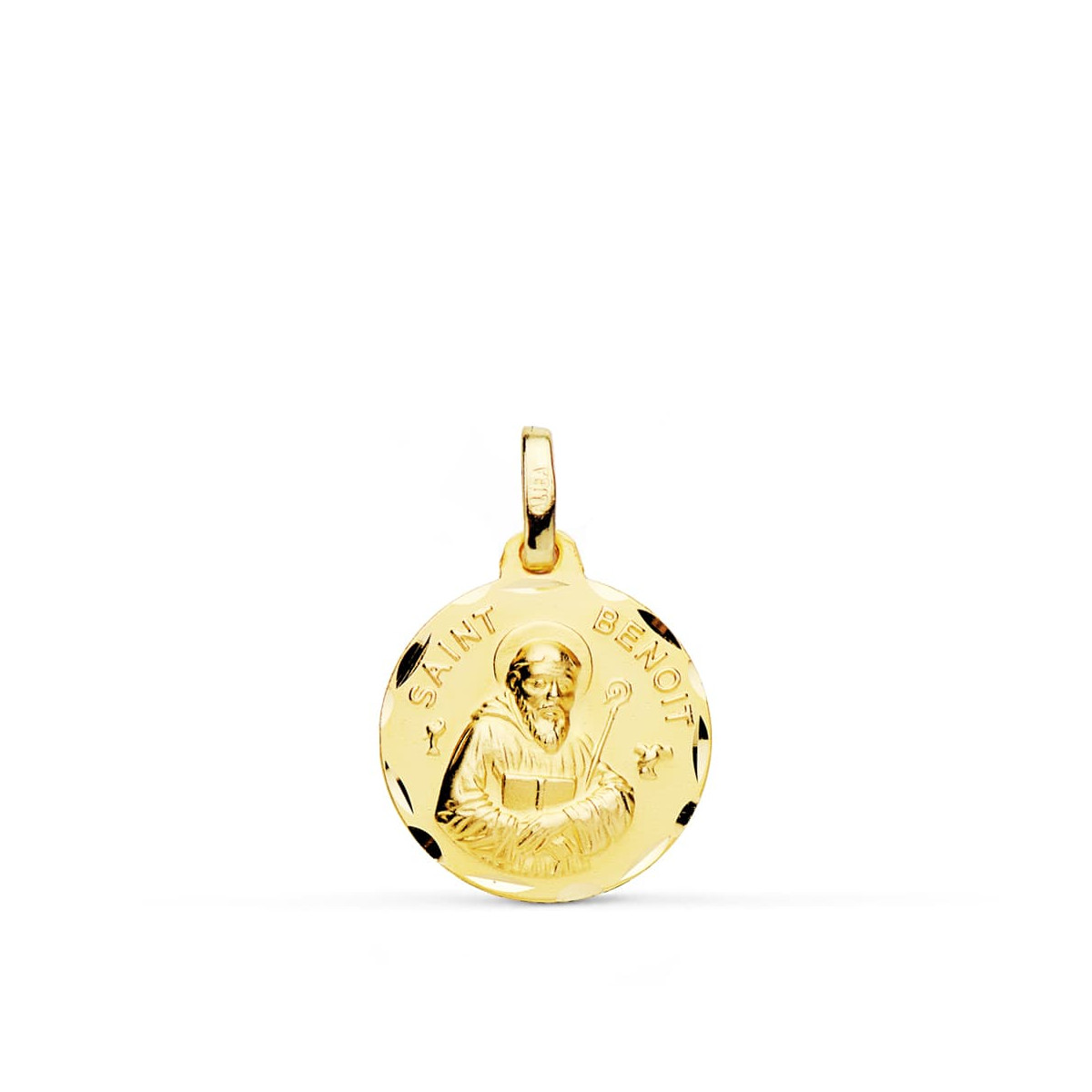 18K MEDALLA ORO AMARILLO SAINT BENOIT 16 MM