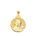 18K MEDALLA ORO AMARILLO ANGEL QUERUBIN BRILLO 19 MM 18K MEDALLA ORO AMARILLO ANGEL QUERUBIN BRILLO 19 MM