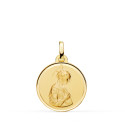 18K MEDALLA ORO AMARILLO MADONNA DE LIPPI BISEL MATIZADA 18 MM. 18K MEDALLA ORO AMARILLO MADONNA DE LIPPI BISEL MATIZADA 18 MM.