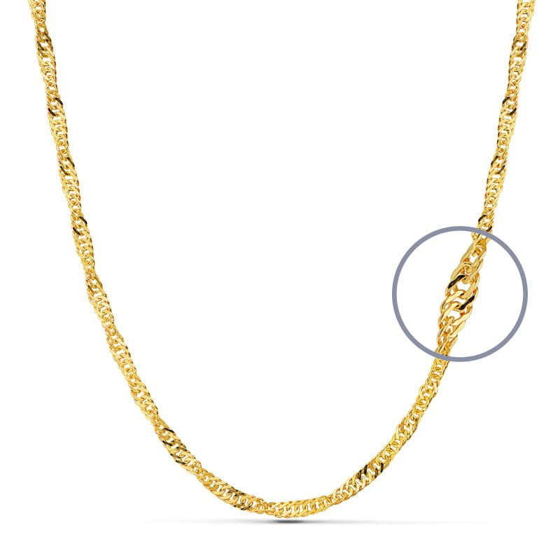 18K CADENA SINGAPUR 45CM 3 MM