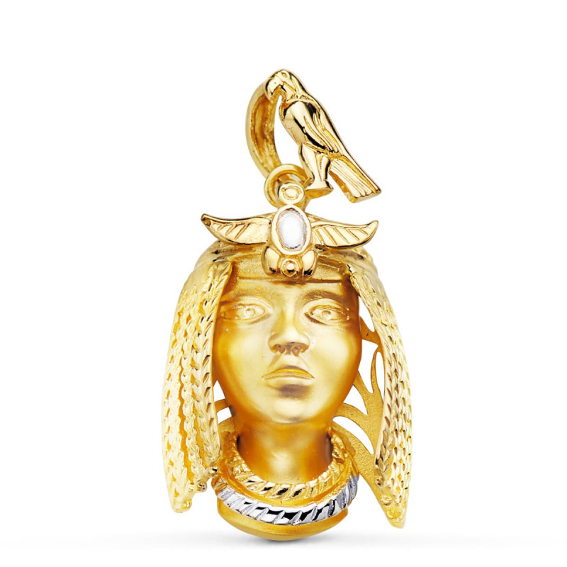18K COLGANTE ORO BICOLOR NEFERTARI 30X23 MM