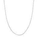 18K CADENA ORO BLANCO FORZADA MACIZA ANCHO: 1MM LARGO: 45CM