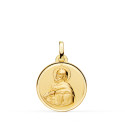 18K MEDALLA ORO AMARILLO SAN PEDRO BISEL MATIZADA 18 MM. 18K MEDALLA ORO AMARILLO SAN PEDRO BISEL MATIZADA 18 MM.