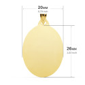 18K PLACA CHAPA OVAL ORO AMARILLO BRILLO 26X20 MM 18K PLACA CHAPA OVAL ORO AMARILLO BRILLO 26X20 MM
