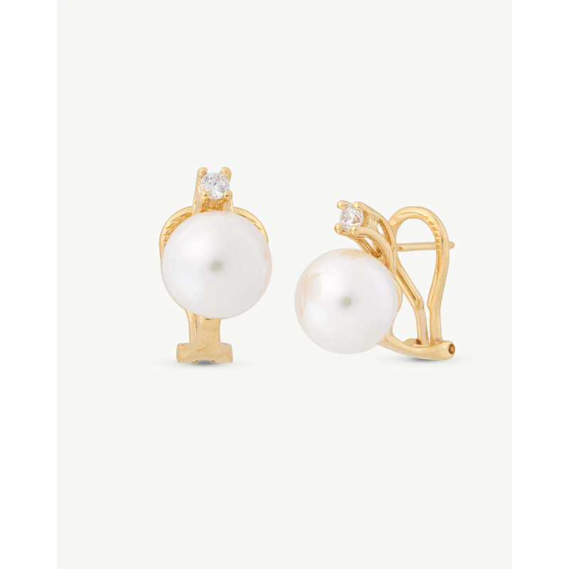 PENDIENTES PERLA CIERRE OMEGA MAJORICA 10MM