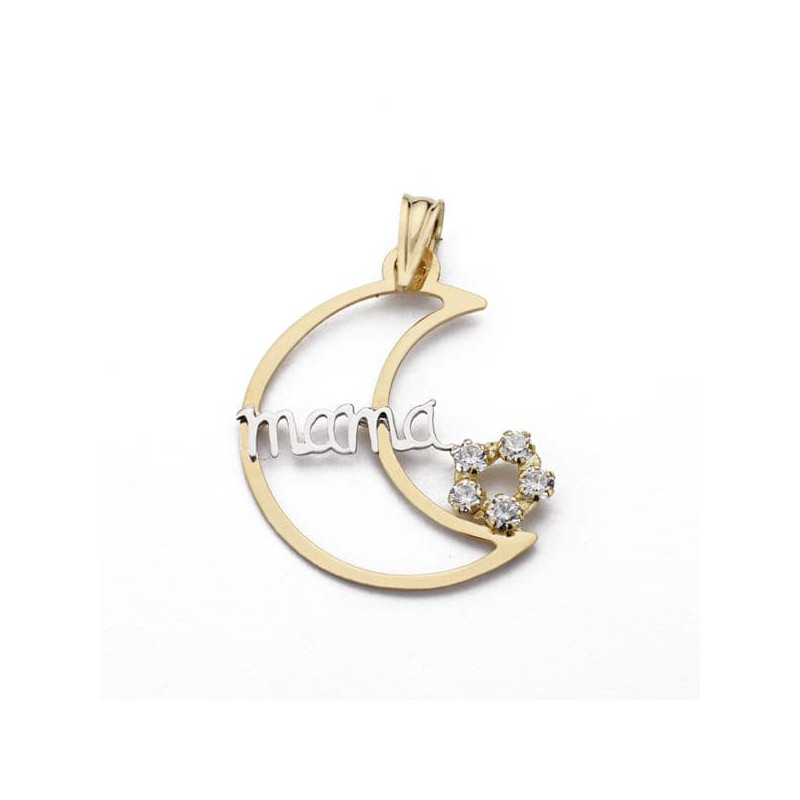 18K COLGANTE BICOLOR LUNA MAMA